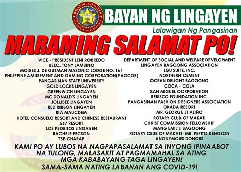 Bayan Ng Lingayen Maraming Salamat