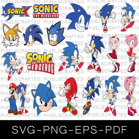 Sonic The Hedgehog Svg Bundle Sonic Cut File Sonic Clipart Inspire