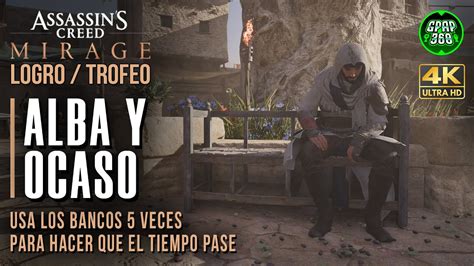 Assassin S Creed Mirage Logro Trofeo Alba Y Ocaso Usar Banco Para