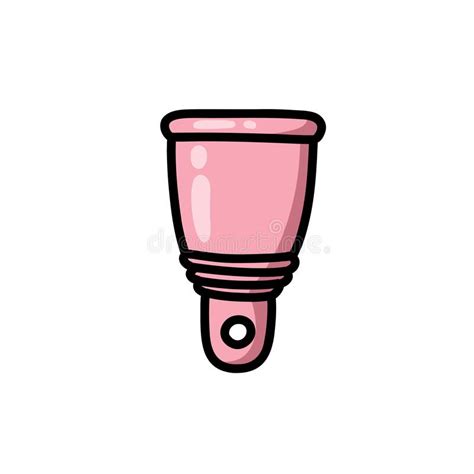 Menstrual Cup Doodle Icon Vector Color Line Illustration Stock Vector