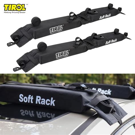 Tirol Auto Soft Roof Rack Pieces Set Luggage Black Easy Rack Load