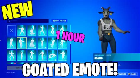 Fortnite Goated Emote Hour Youtube