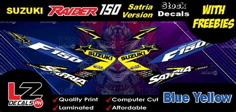 Suzuki Raider 150 Satria Version Stock Decals Stickers With