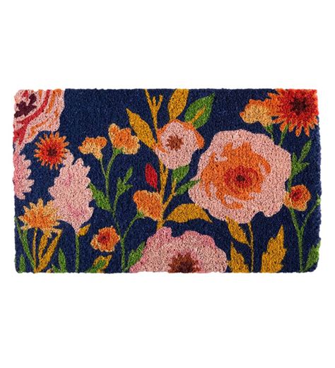 Floral Coir Doormat Vivaterra