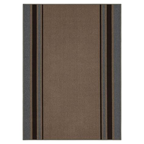 Mainstays Titan Stripe Indoor Living Room Area Rug Brown 5x7