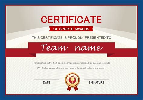 Sports Certificate Templates For Word