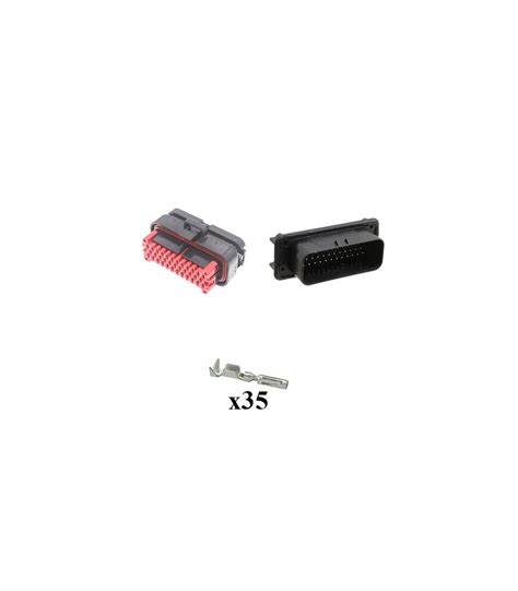 Kit Connector Ampseal Male Female 35 Way Black Pcb 90°