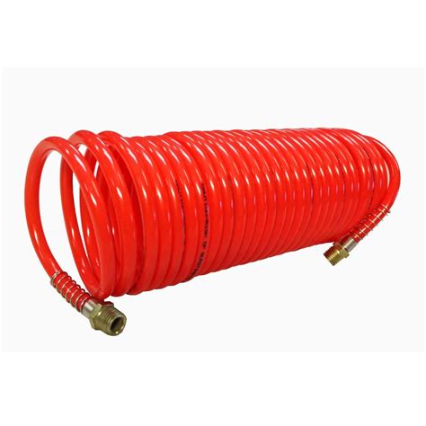 Speedway 1 4 In X 25 Ft Recoil Nylon Air Hose 9390 The Home Depot