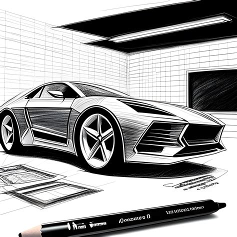 A Futuristic Car Background For Ppt Background Pencil Sketch Arthubai