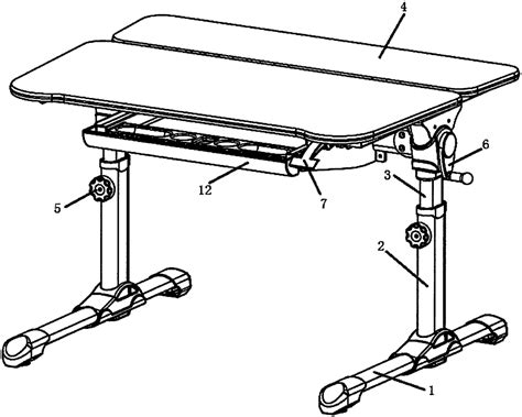 一种手摇升降及气压角度调节学习桌的制作方法