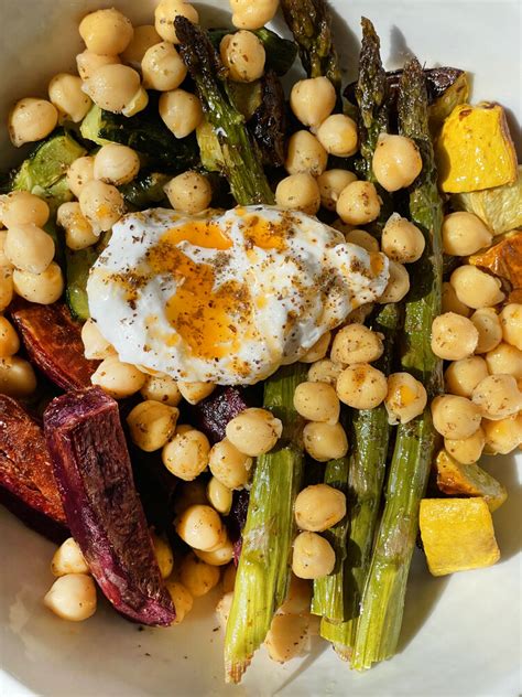 Chickpea Za Atar And Roasted Veggie Bowl Video Recipe The Feedfeed