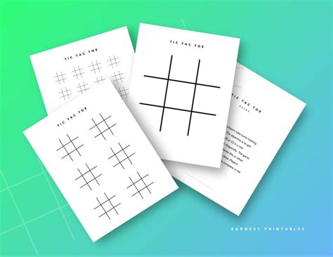 Tic Tac Toe Game Printable Etsy