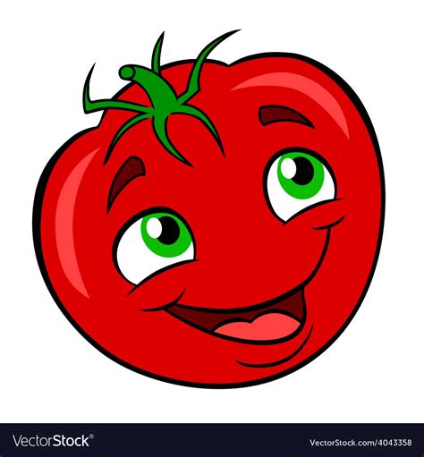 Cartoon Tomato Royalty Free Vector Image Vectorstock