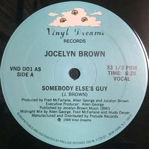 Jocelyn Brown - Somebody Else's Guy (1984, 2nd Edition (PRC), Vinyl ...