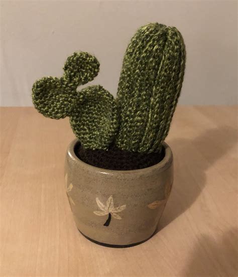 Crocheted Cacti In A Second Hand Pot Pattern Details In Comments