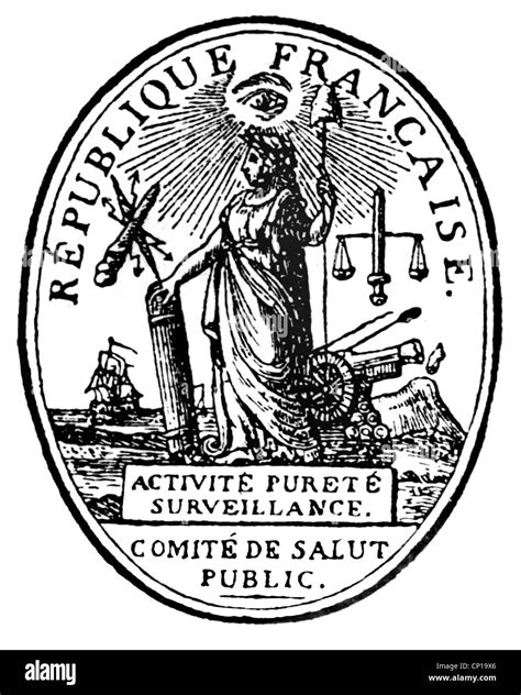 Geography Travel France Revolution 1789 1799 Emblem Seal Of Stock