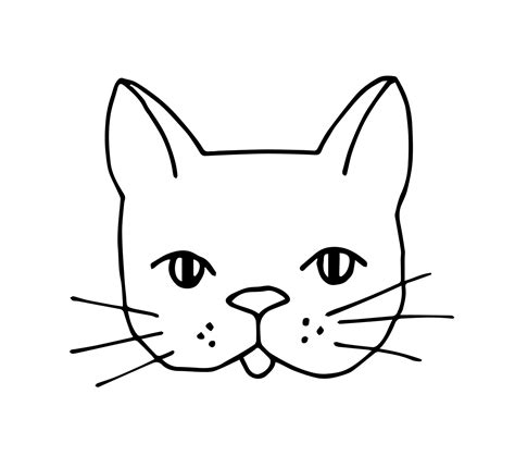 Simple vector illustration, freehand drawing with a black line, cute ...