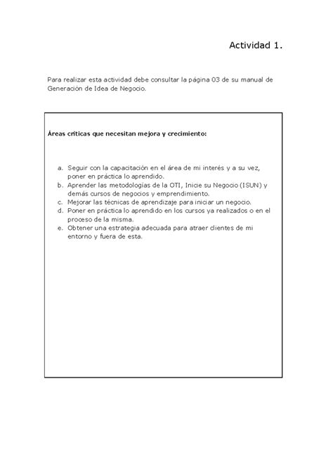 Actividad 2 ( Modulo 1) - Tarea - Actividad 1. Para realizar esta