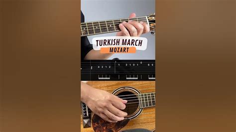 Mozart Turkish March Guitar Tutorial With Tabs Guitar Guitartutorial Tabs Youtube