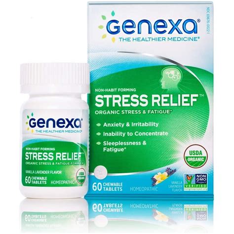 Genexa Homeopathic Stress And Anxiety Relief Chewable Tablets 60 Ct