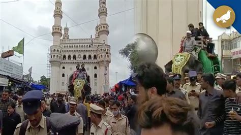 Rehearsal For Bibi Ka Alam Elephant Procession Held In Old City