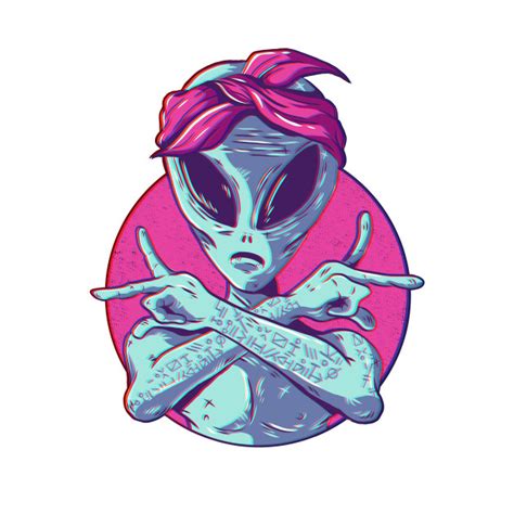 Alien Gangster Extraterrestrial Being - Alien - T-Shirt | TeePublic