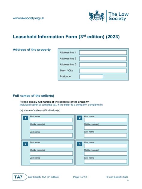 Law Society Property Information Form Printable Printable Forms Free