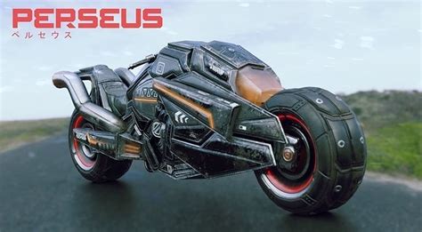 3D Model Lowpoly Military Motorcycle Perseus Bike VR AR Low Poly