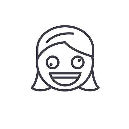 Zany Face Emoji Concept Line Editable Vector Concept Icon Zany Face Emoji Concept Linear Emotion ...