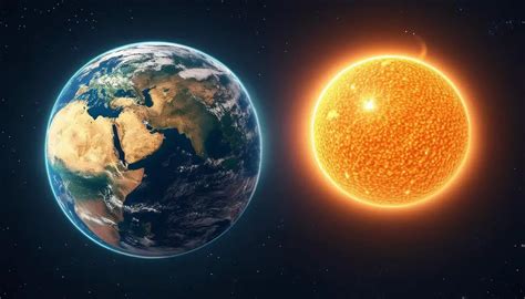 Earth-Sun Size Comparison - Universe Watcher