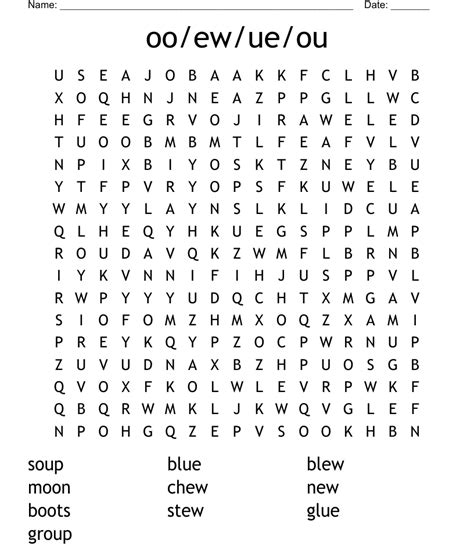 Oo Ew Ue Ou Word Search Wordmint