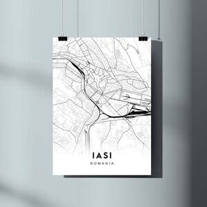 Iasi City Map Map Download Printable Map Map Artwork - Etsy