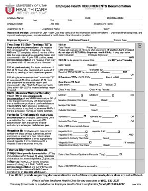 Fillable Online Test Hr Utah University Of Utah Hospitals And Clinics