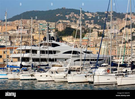 Harbor Genoa Italy Stock Photo Alamy