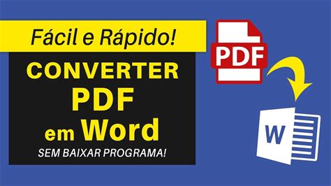 Conversor De Pdf Em Word Gratis Printable Templates Free