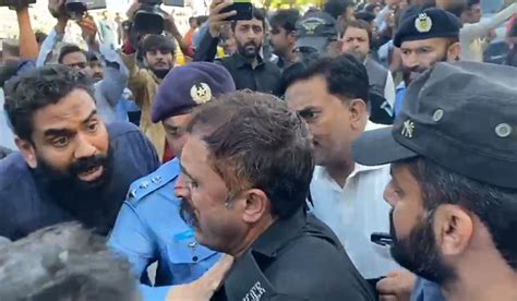 Pti Mna Arrested As Protests Erupt After Imrans Disqualification