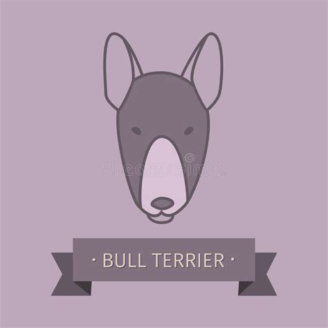 Bull Terrier Breed Dog Logo Design Stock Vector Illustration Of