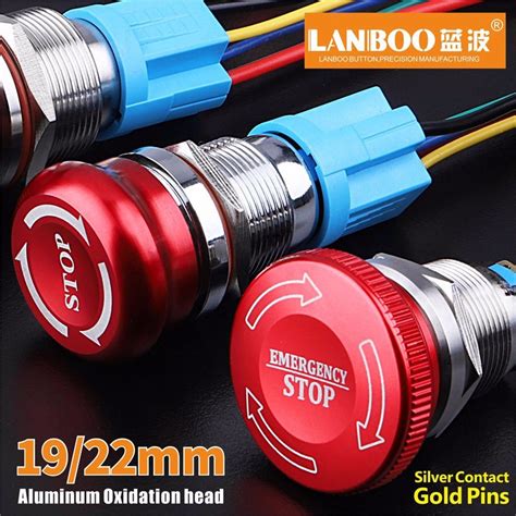 Lanboo Mm Stainless Steel Industrial Emergency Stop Button China