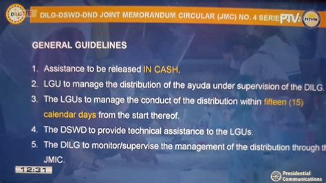 Mga Panuntunan Sa Pamamahagi Ng Tulong Pinansyal Sa Mga Apektadong