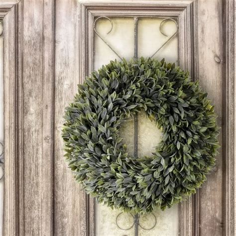 Flocked Sage Wreath From Kirkland S Square Wreath Wreaths Boxwood