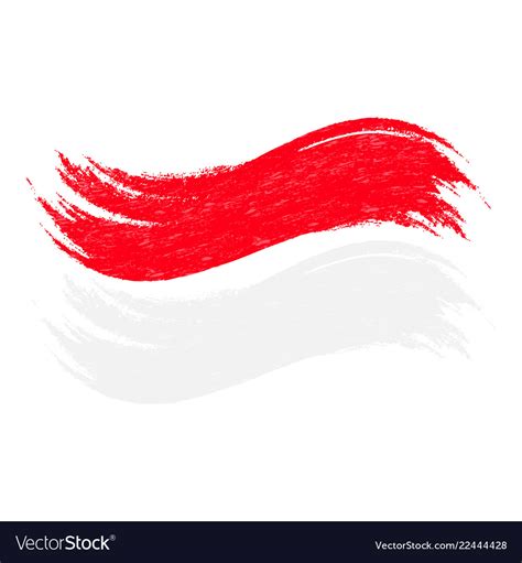 Grunge Brush Stroke With National Flag Of Vector Image