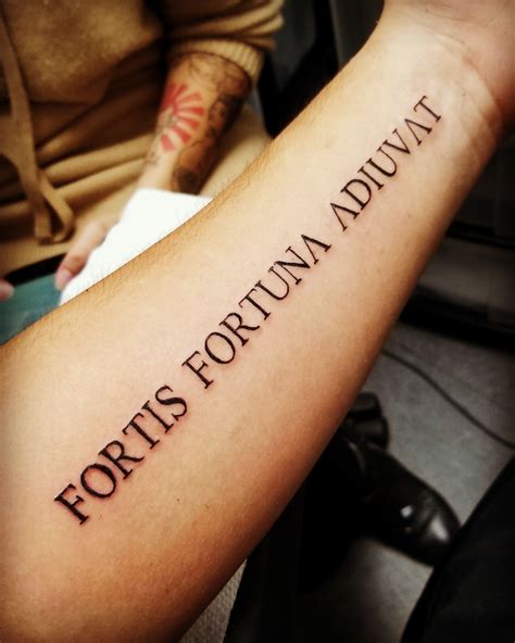 My First Tattoo Fortune Favors The Bold Be Brave Tattoo Tattoo