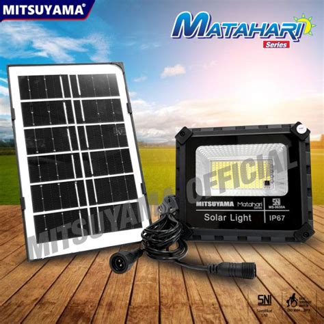 Jual Lampu Sorot Tembak Led Solar Panel W Mitsuyama Matahari Ms