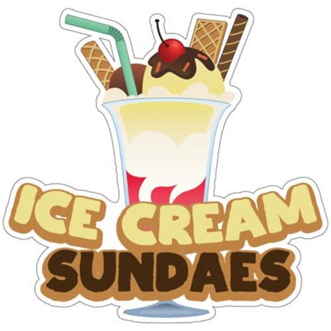 SignMission 12 In Ice Cream Sundaes Decal Concession Stand Food Truck