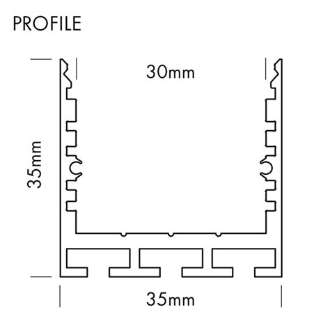 Profil Aluminium Sq Line Standard Ledbox Company