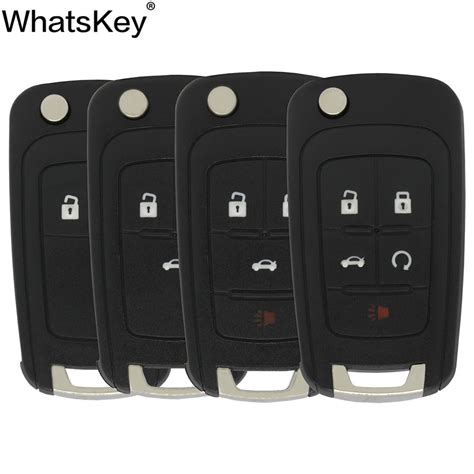 Whatskey Flip Folding Remote Car Key Shell Case For Chevrolet Cruze