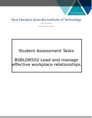 Bsbldr402 Ritik Docx New Horizons Australia Institute Of Technology