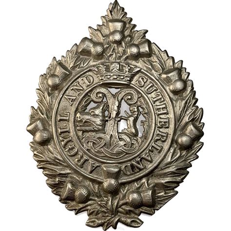 WW1 Argyll And Sutherland Highlanders Regiment Cap Badge