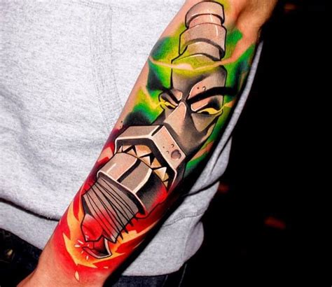 Spark Plug Tattoo By Uncl Paul Knows Post 28504 Gear Head Tattoo