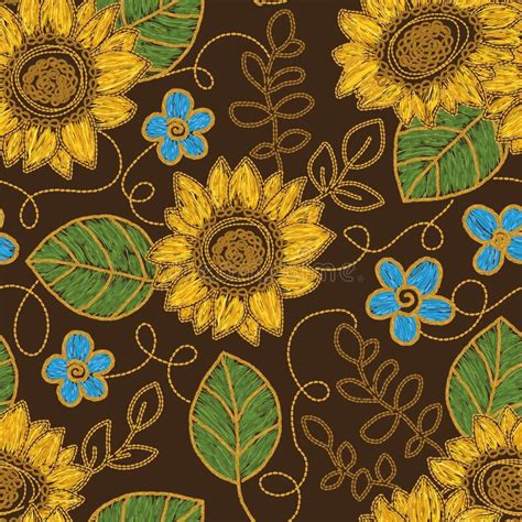 Ukrainian Floral Flower Embroidery Stock Vector Illustration Of